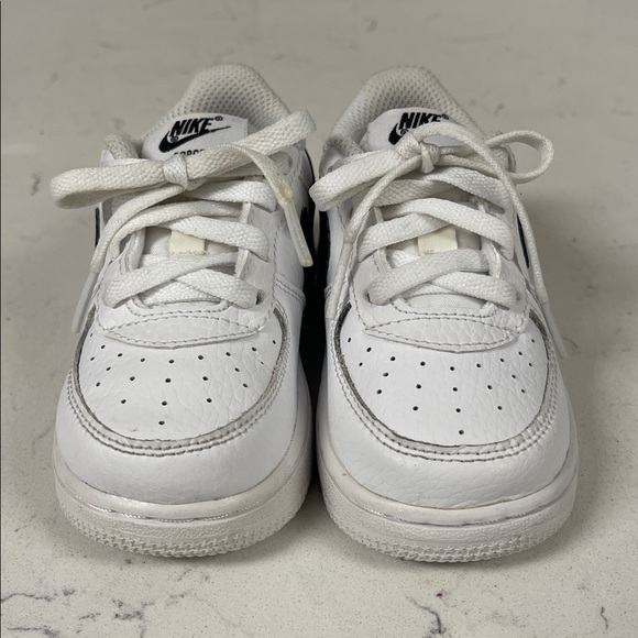 Nike Air Force 1 Low (TD) CZ1691-100 White Black Swoosh Size 6 C - Picture 4 of 17